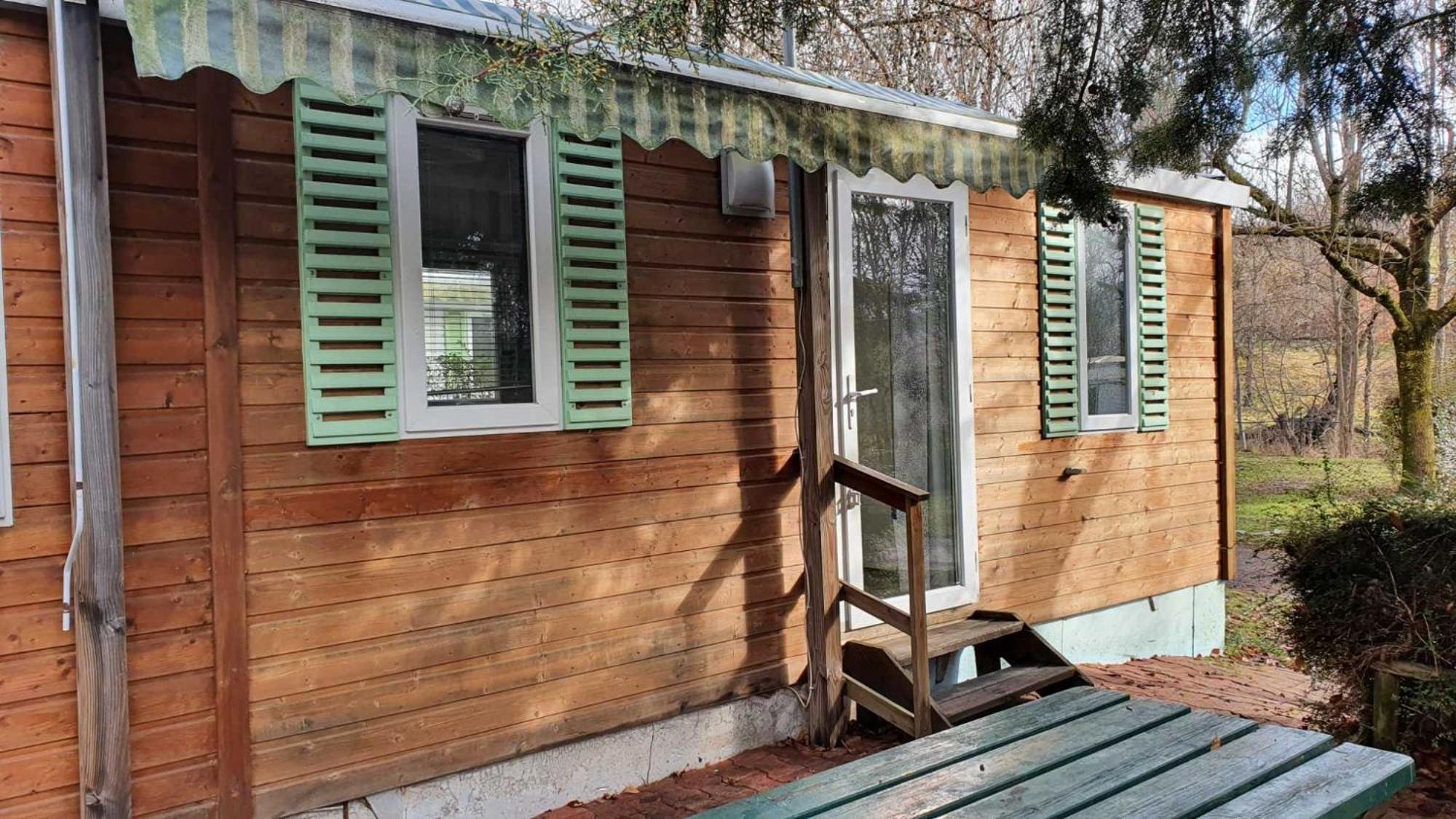 Camping L'Enclave Mobil-Home Estavar Esterno foto